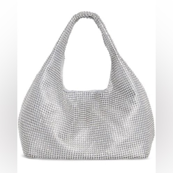 I.n.c. International Concepts Mesh Crystal Hobo Bag, - Picture 1 of 6